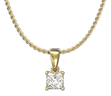 Solitaire Pendant set with a My Girl Diamond - Yellow Gold